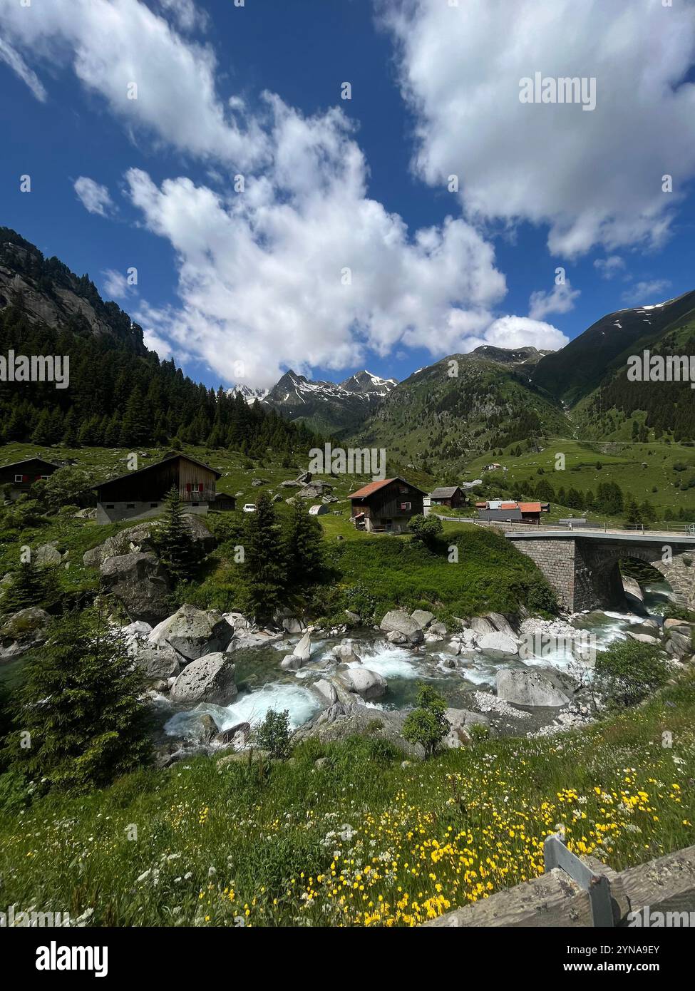 Les montagnes de la Suisse - Image de stock capturée avec un smartphone