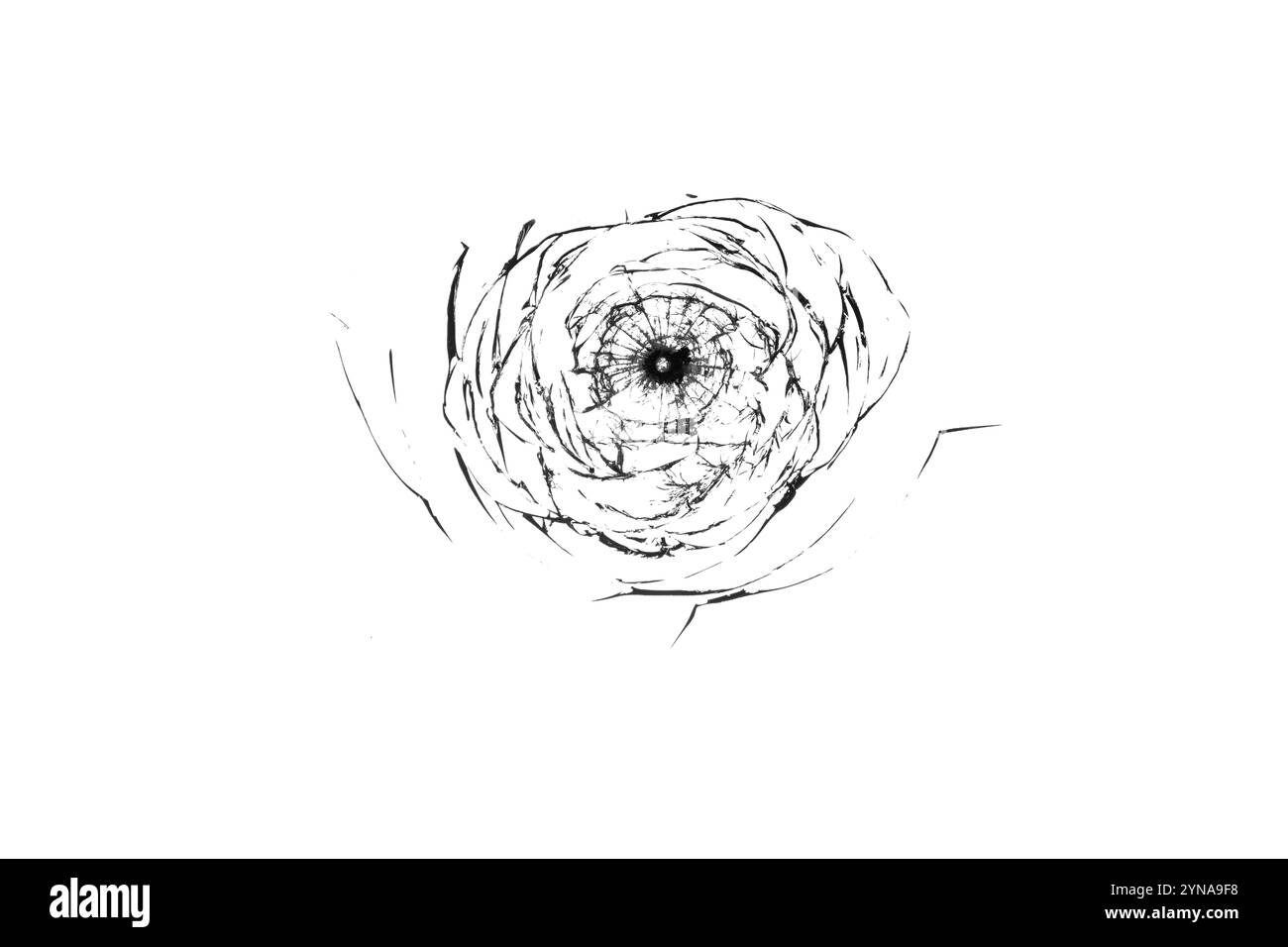 Texture de verre cassé sur un fond transparent Banque D'Images