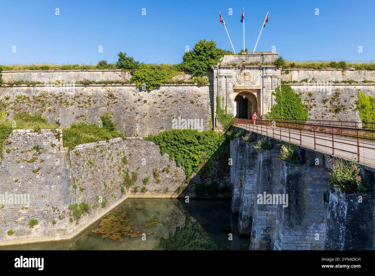 France, Charente-maritime, le Château d'Oléron, la Citadelle, les travaux militaires construits de 1630 à 1704, la porte Royale Banque D'Images