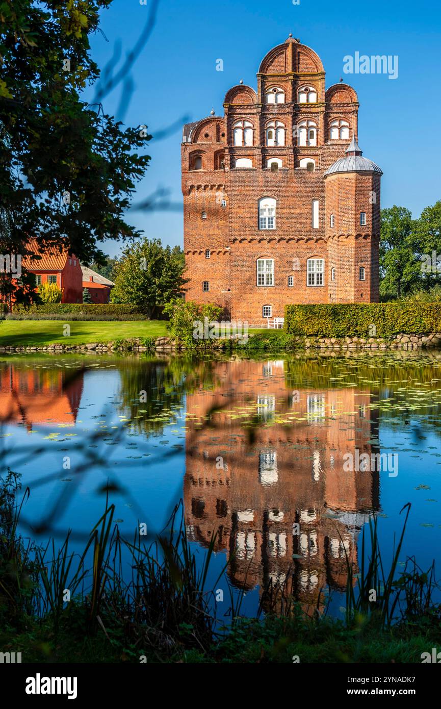 Danemark, Fiona, Sud de l'archipel de Fiona Géoparc mondial de l'UNESCO, Gudme, itinéraire de l'archipel sur l'étape entre Svendborg et Lundeborg, château de Hesselagergård Banque D'Images