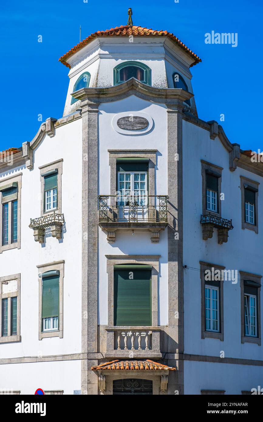 Portugal, région du Nord, municipalité de Vila do Conde, Macieira da Maia, hameau de Vilarinho, étape sur la voie centrale portugaise, une des voies vers Saint-Jacques-de-Compostelle, Quinta de Vilarinho Banque D'Images