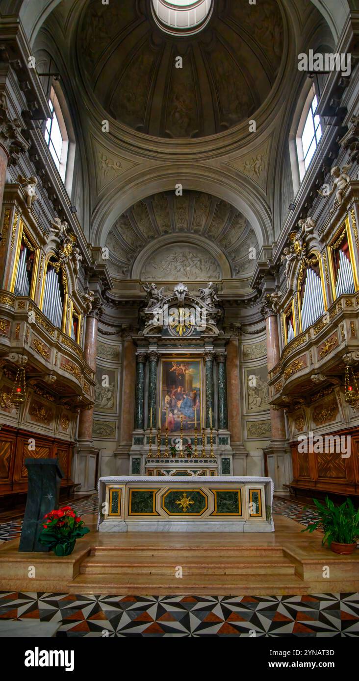 Brescia, Italie. Intérieur de l'église Santa Maria della Pace ou Sainte Marie de la paix Banque D'Images