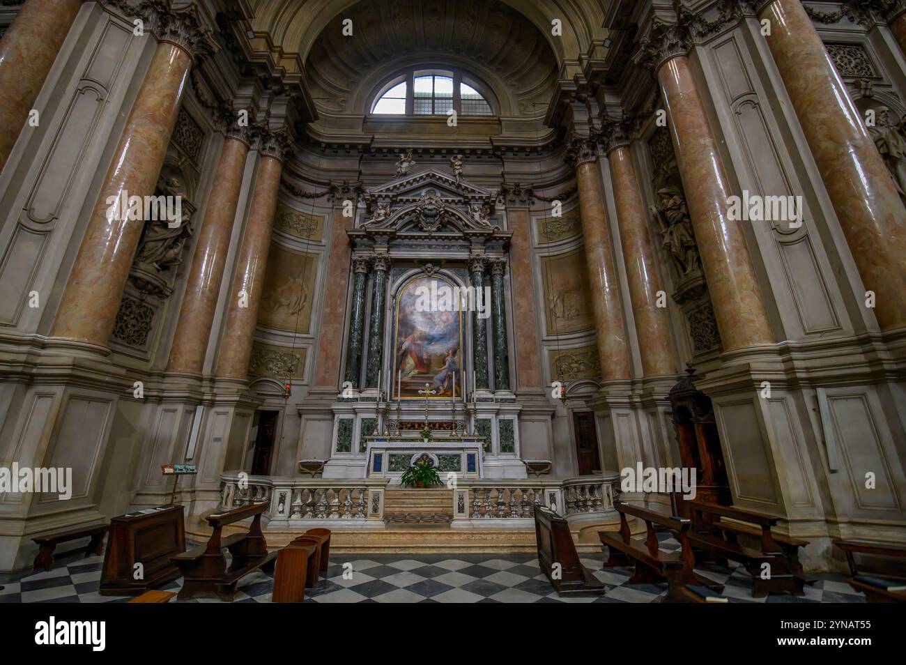 Brescia, Italie. Intérieur de l'église Santa Maria della Pace ou Sainte Marie de la paix Banque D'Images