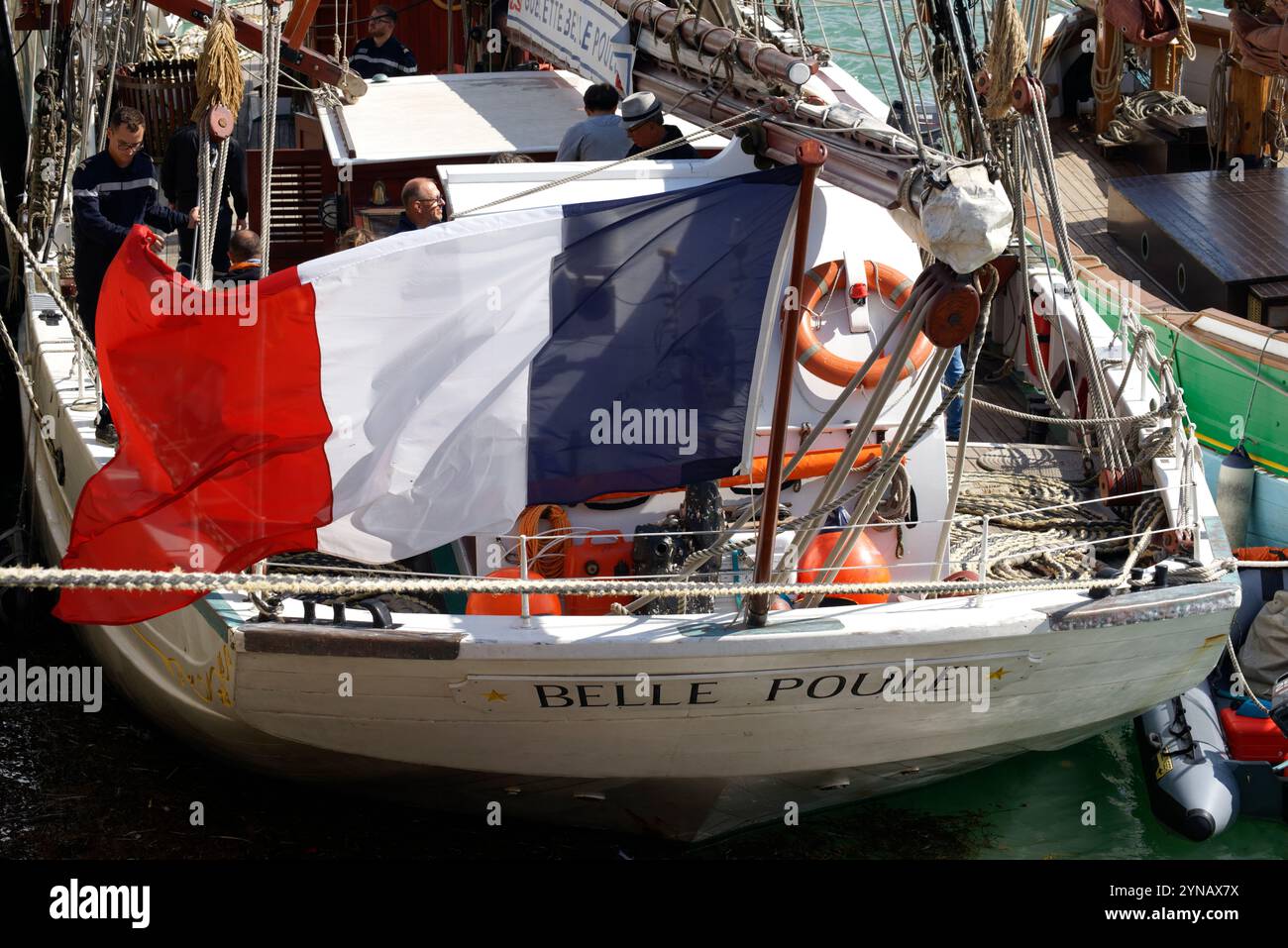Belle Poule (goélette islandaise). Festival des voiles de travail Port de Granville (Manche, Normandie, France). Banque D'Images