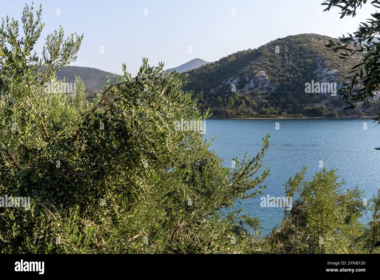 Golfe de Gera également le golfe de Yera Lesbos ou Lesbos est une île grecque située dans le nord-est de la mer Égée Banque D'Images