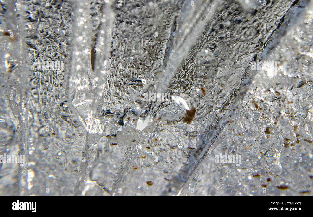 « Le monde intérieur des fragments de glace » Banque D'Images