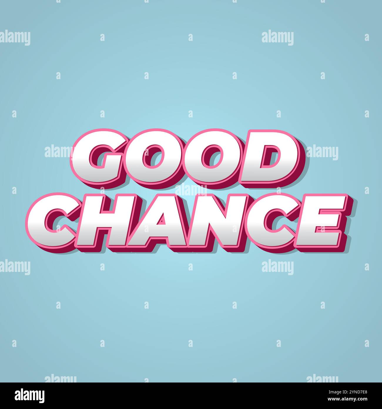 Conception d'effet de texte Good chance pour les publicités de médias sociaux Illustration de Vecteur