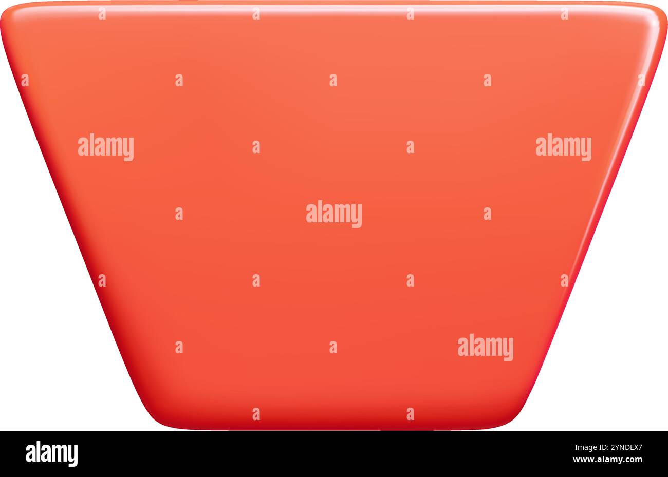 Trapèze rouge brillant avec surface polie. Bannière 3D élégante Illustration de Vecteur