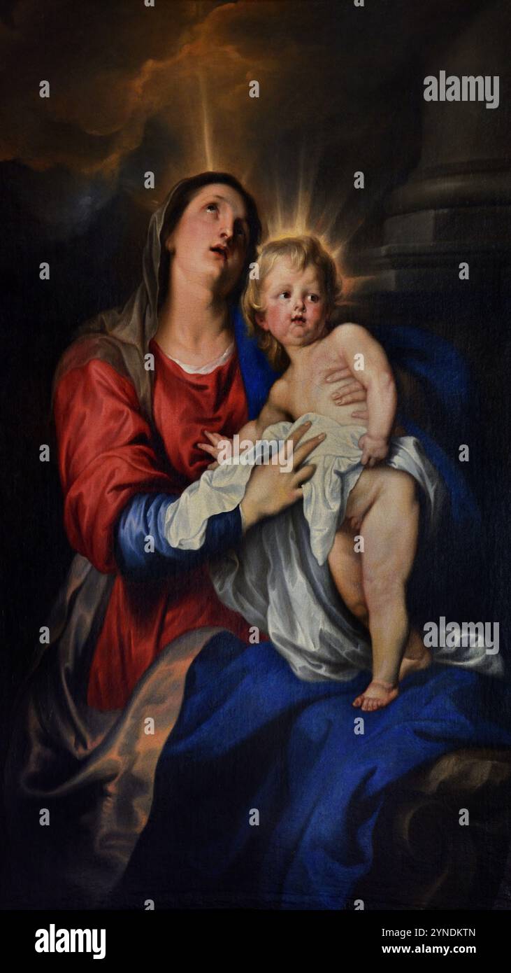 Vierge à l'enfant 1630-1632 par Alexandre de Jan Vinck par Antoon - Anthony van Dyck 1599 - 1641 Belgique flamande belge 17ème, siècle, Français, Musée des Beaux-Arts, France, ( Anthony, Antoon , Anton van Dyck artiste et diplomate, flamand, baroque ) Banque D'Images
