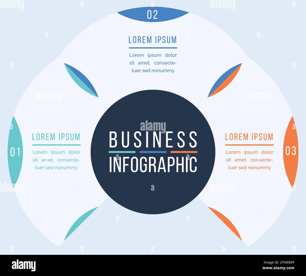 Modèle d'infographie 3 étapes, objets, éléments ou options infographie conception d'entreprise Illustration de Vecteur