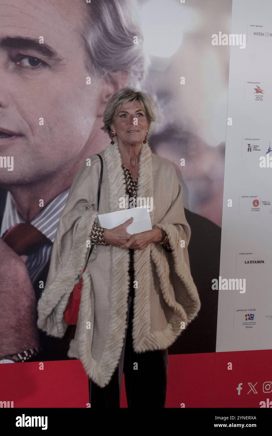 Turin Italie - cérémonie d'ouverture du 42ème Festival du film de Turin 2024 le 22 novembre 2024. Dans l'image Evelina Christillin Présidente du Musée égyptien Banque D'Images