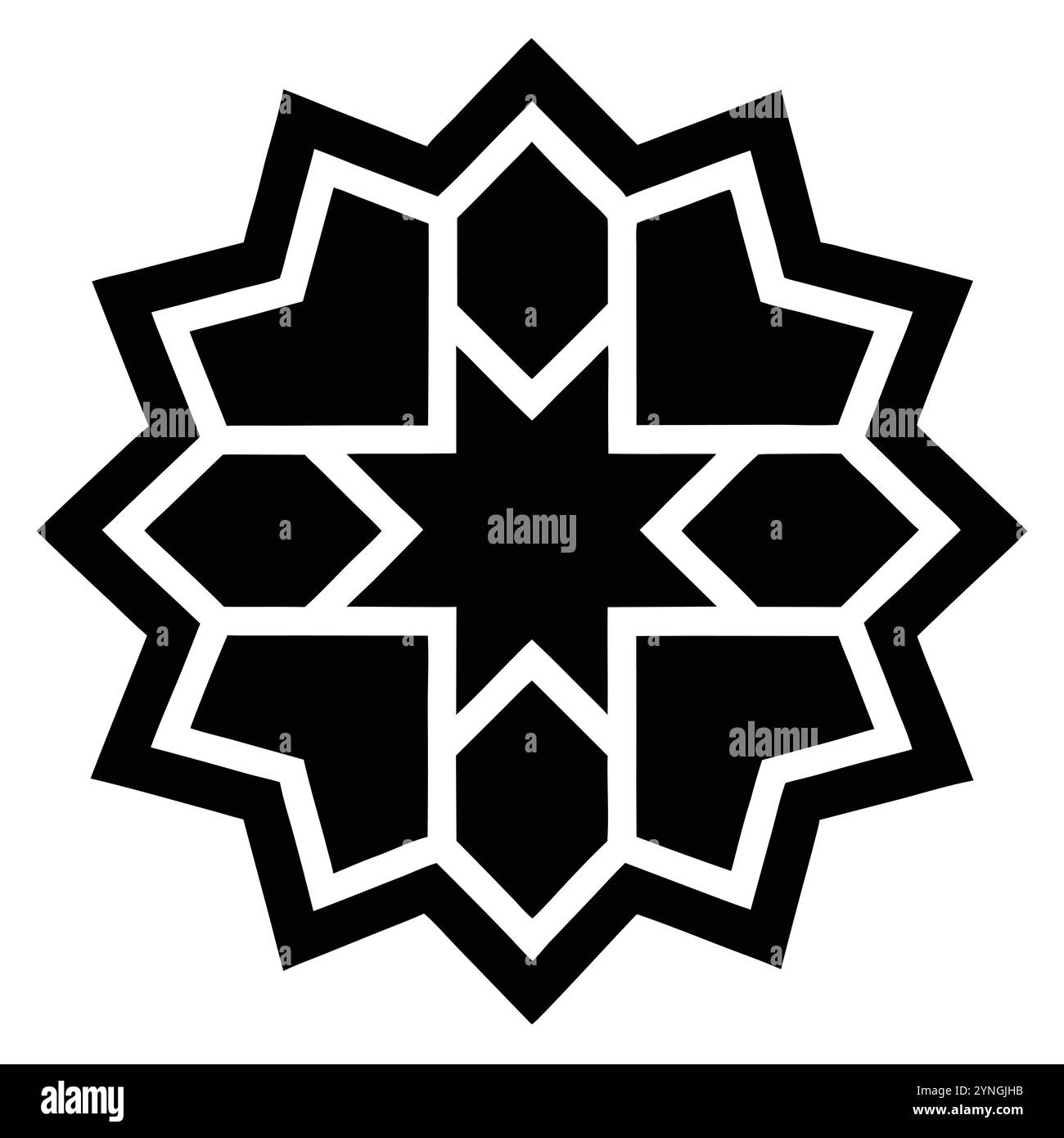 Art vectoriel de silhouette de modèle islamique sur fond blanc Illustration de Vecteur