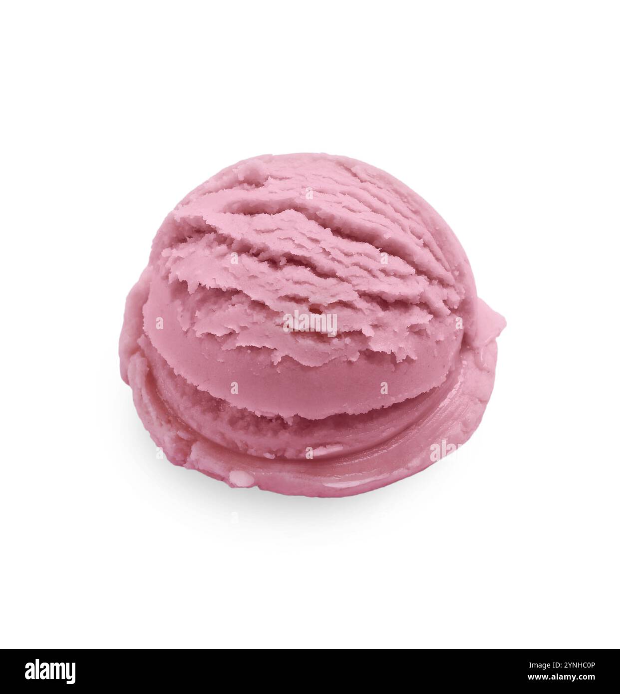 Boule de crème glacée délicieuse isolée sur blanc Banque D'Images