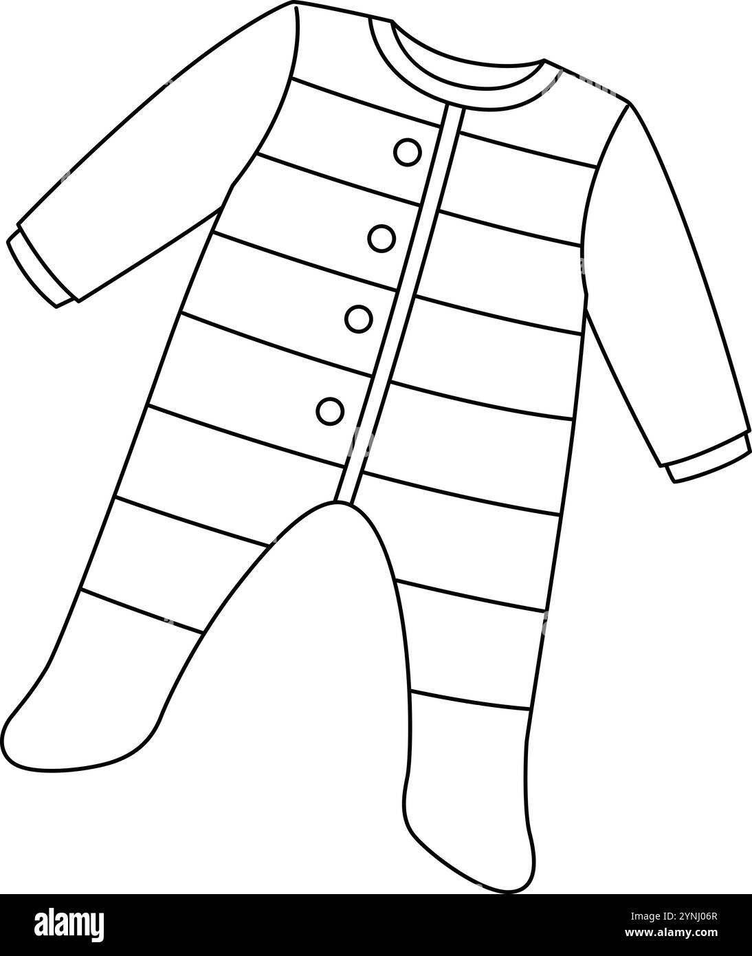 Baby Shower Baby Boy Onesie Isolated Coloriage Illustration de Vecteur