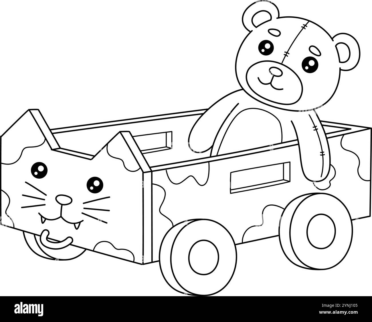 Baby Shower Toys page de coloration isolée pour les enfants Illustration de Vecteur