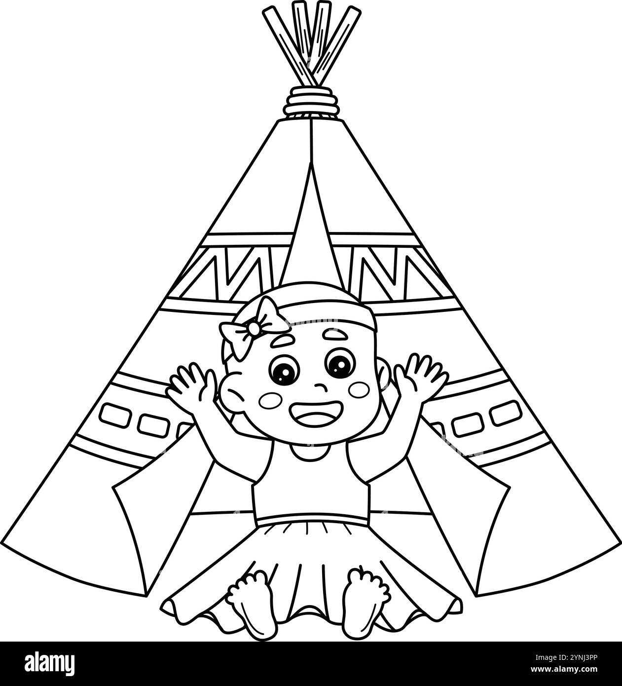 Baby Shower Baby Girl Celebration isolé Illustration de Vecteur