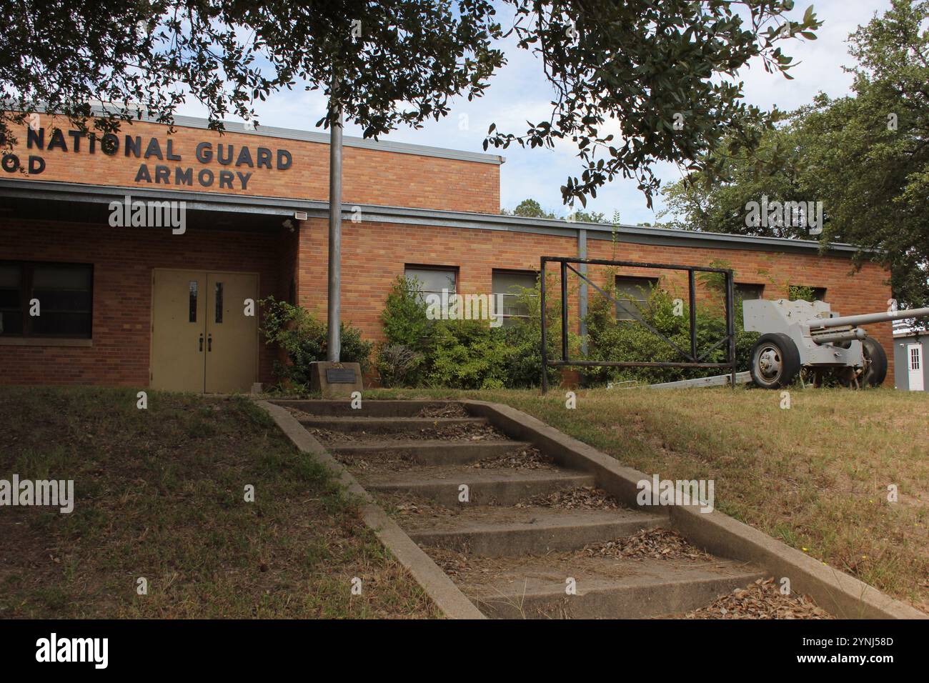 Tyler, TX - 28 août 2024 : arsenal abandonné de la Garde nationale du Texas situé à Tyler Texas Banque D'Images