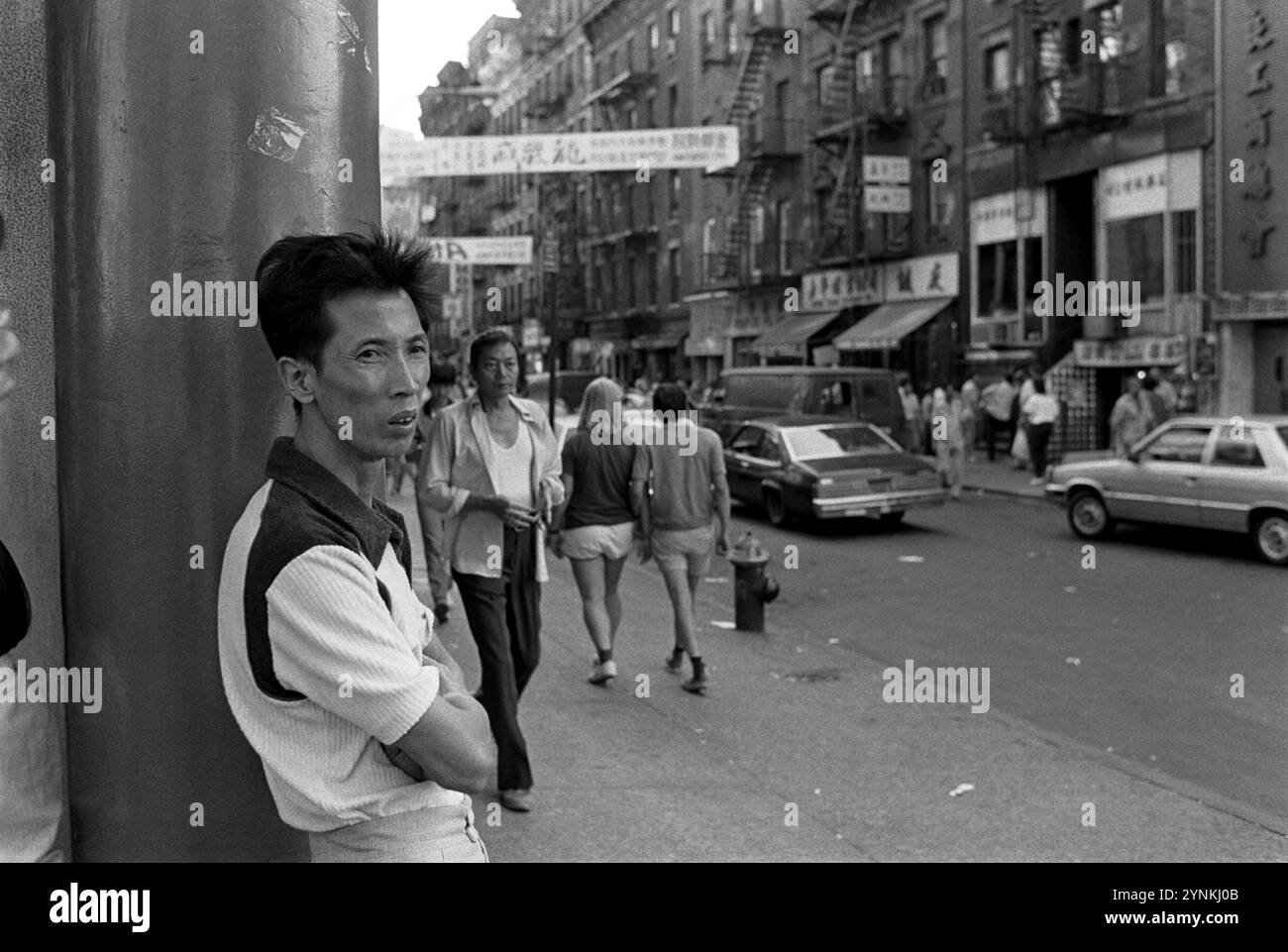 - États-Unis, New York, Chinatown (juillet 1985) - États-Unis, New York, Chinatown (Luglio 1985) Banque D'Images