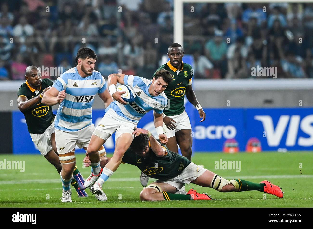 Santiago Del Estero, Argentine. 21 septembre 2024. Gonzalo Bertranou d'Argentine vu en action lors du match de rugby entre l'Argentine et l'Afrique du Sud à l'Estadio Madre de Ciudades. Score final ; Argentine 29:28 Afrique du Sud (photo de Cesar Heredia/SOPA images/SIPA USA) crédit : SIPA USA/Alamy Live News Banque D'Images