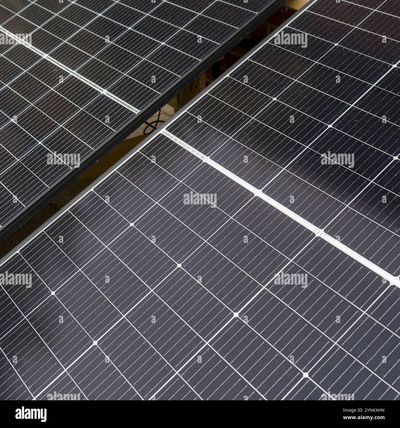 Plan détaillé d'un panneau solaire Banque D'Images