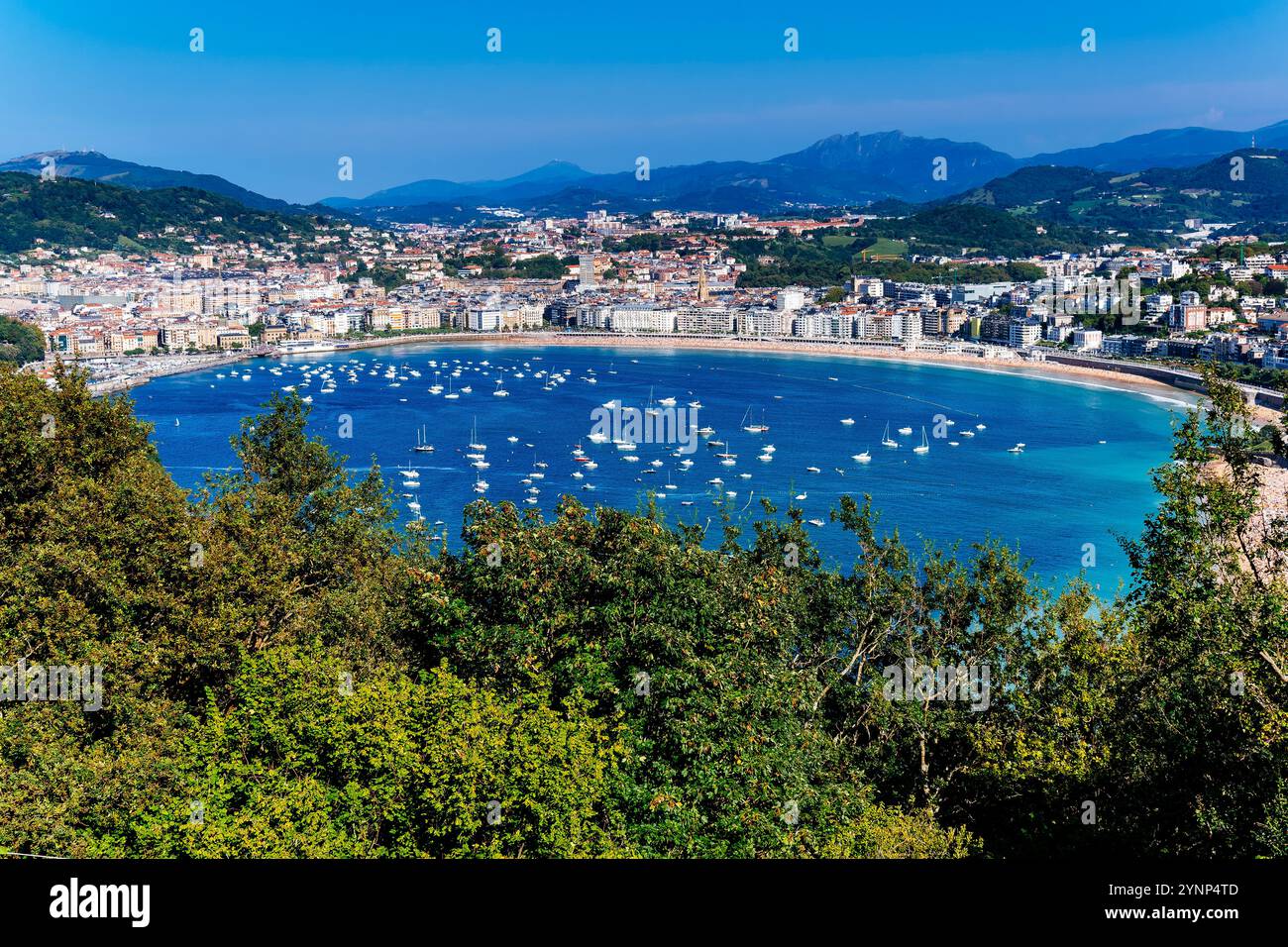 Baie de la Concha. San Sebatián, Guipúzcoa, País Vasco, Espagne, Europe Banque D'Images