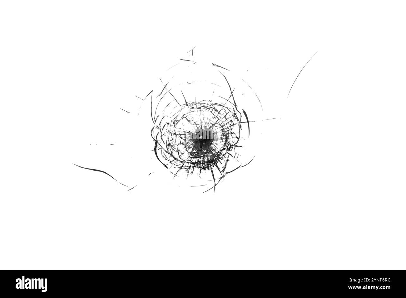 Texture de verre cassé sur un fond transparent Banque D'Images