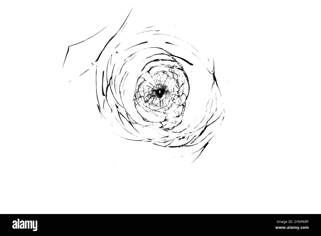 Texture de verre cassé sur un fond transparent Banque D'Images