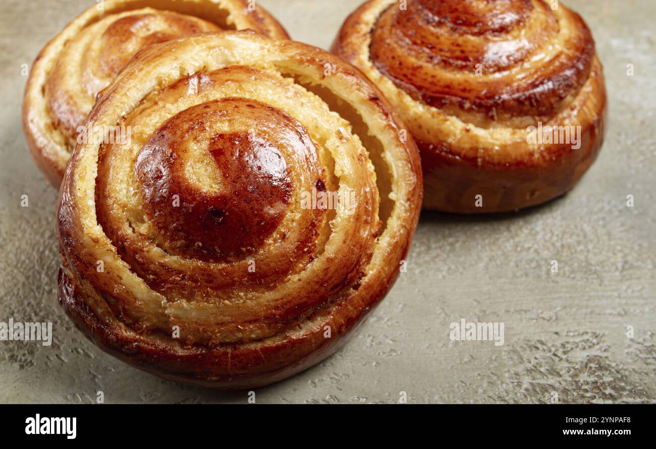 Muffin avec fromage cottage et noix de coco, brioche, viennoiseries, petit déjeuner, pas de gens Banque D'Images