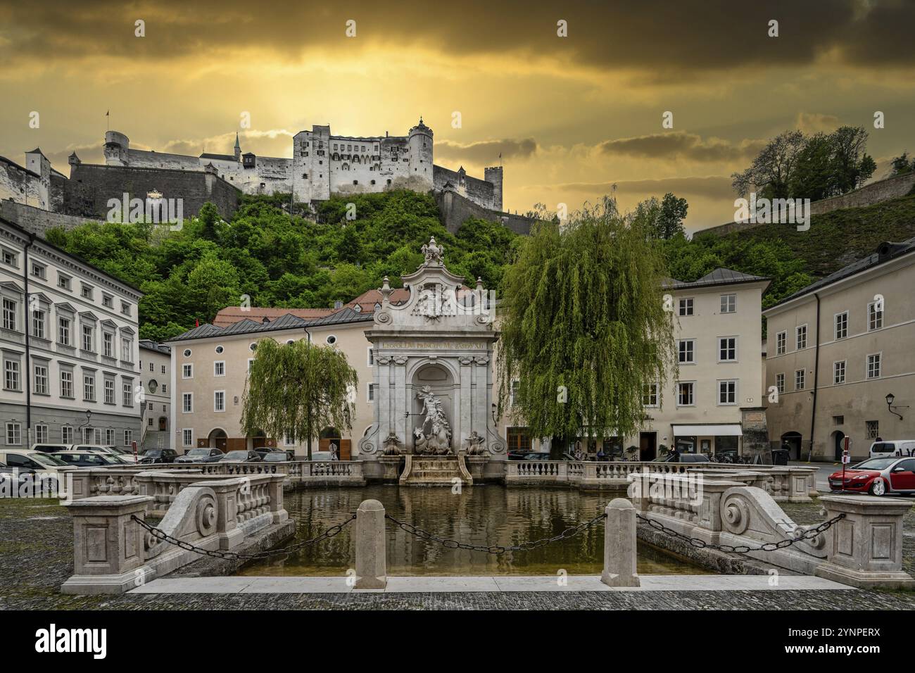 Une vue du château de Salzbourg en Autriche Banque D'Images