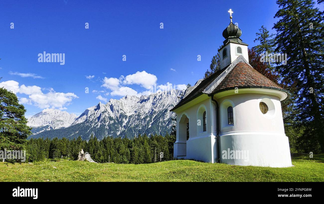 Chapelle Maria-Koenigin à Lautersee près de Mittenwald Banque D'Images