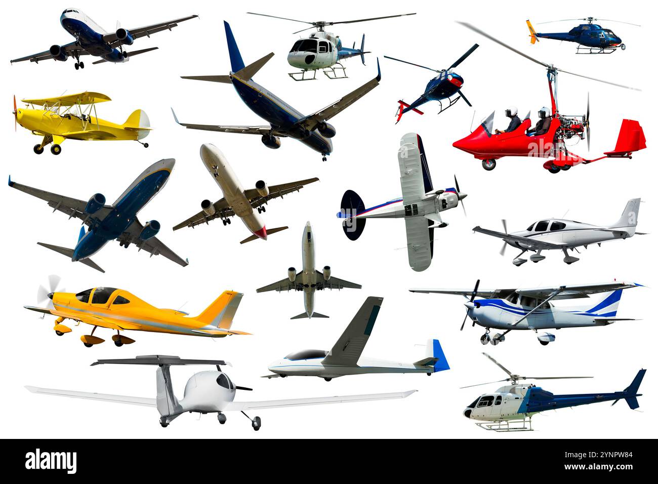 Différents avions isolés sur blanc Banque D'Images Différents avions isolés sur blanc Banque D'Images