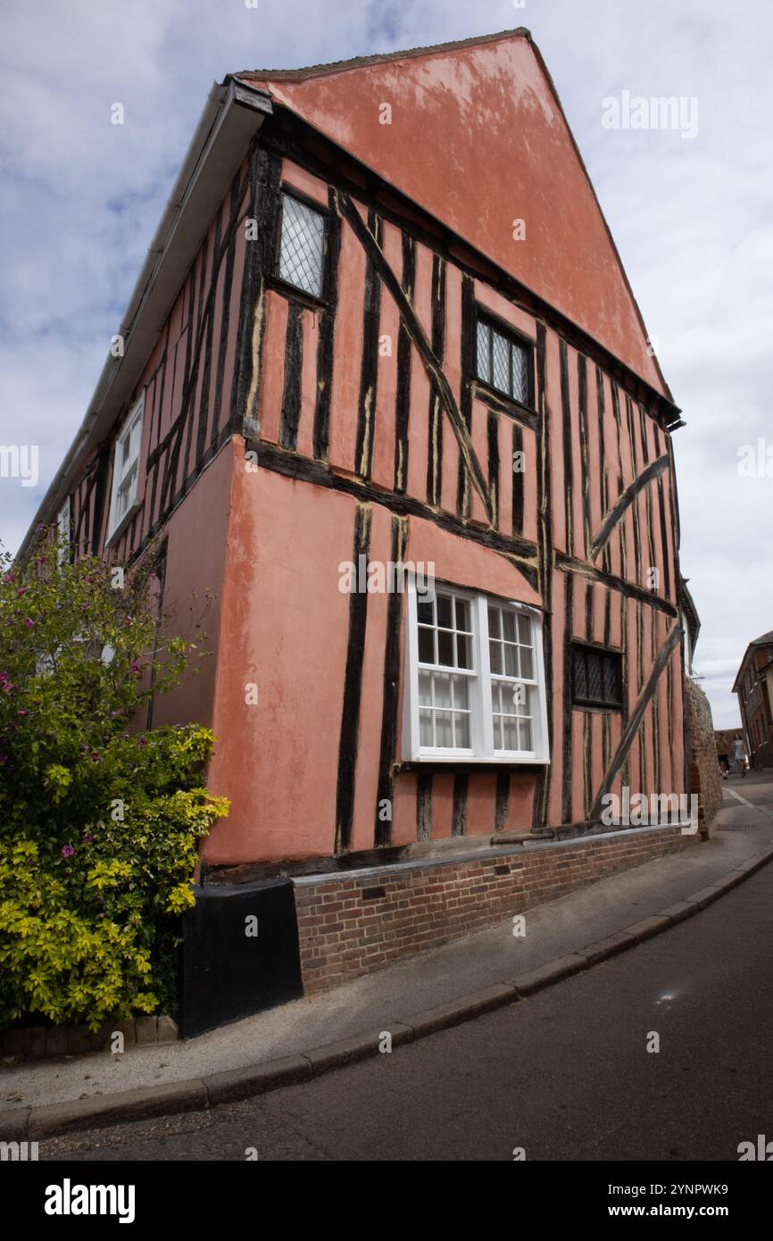 Lavenham maison tordue Banque D'Images