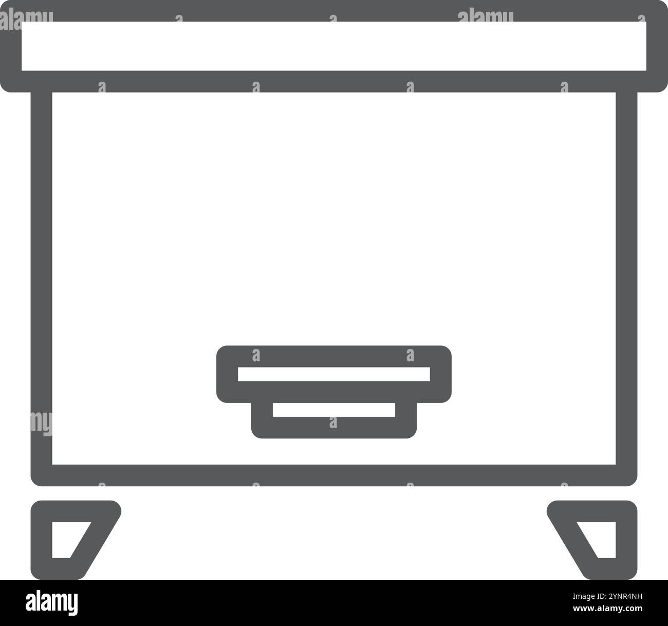 Icône de ligne de ruche. Symbole miel. Bee House sur rucher Illustration de Vecteur