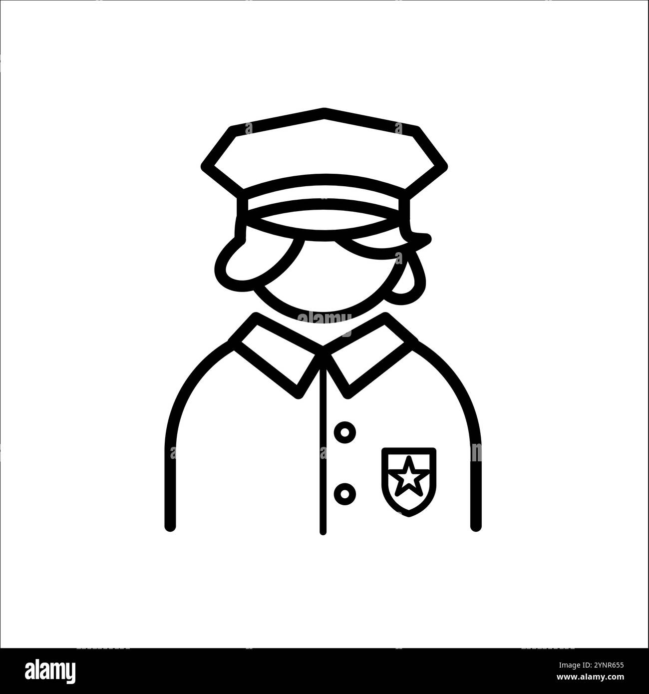 policewoman - icône vectorielle Illustration de Vecteur