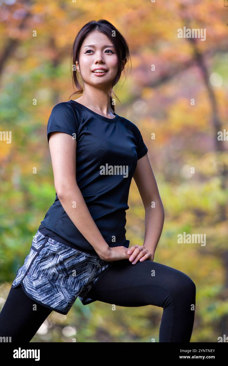 Woman in sportswear Banque D'Images