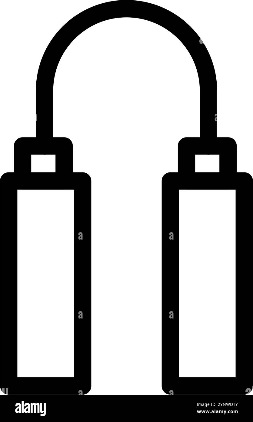 Nunchucks - icône chinoise propre et moderne. Illustration de Vecteur