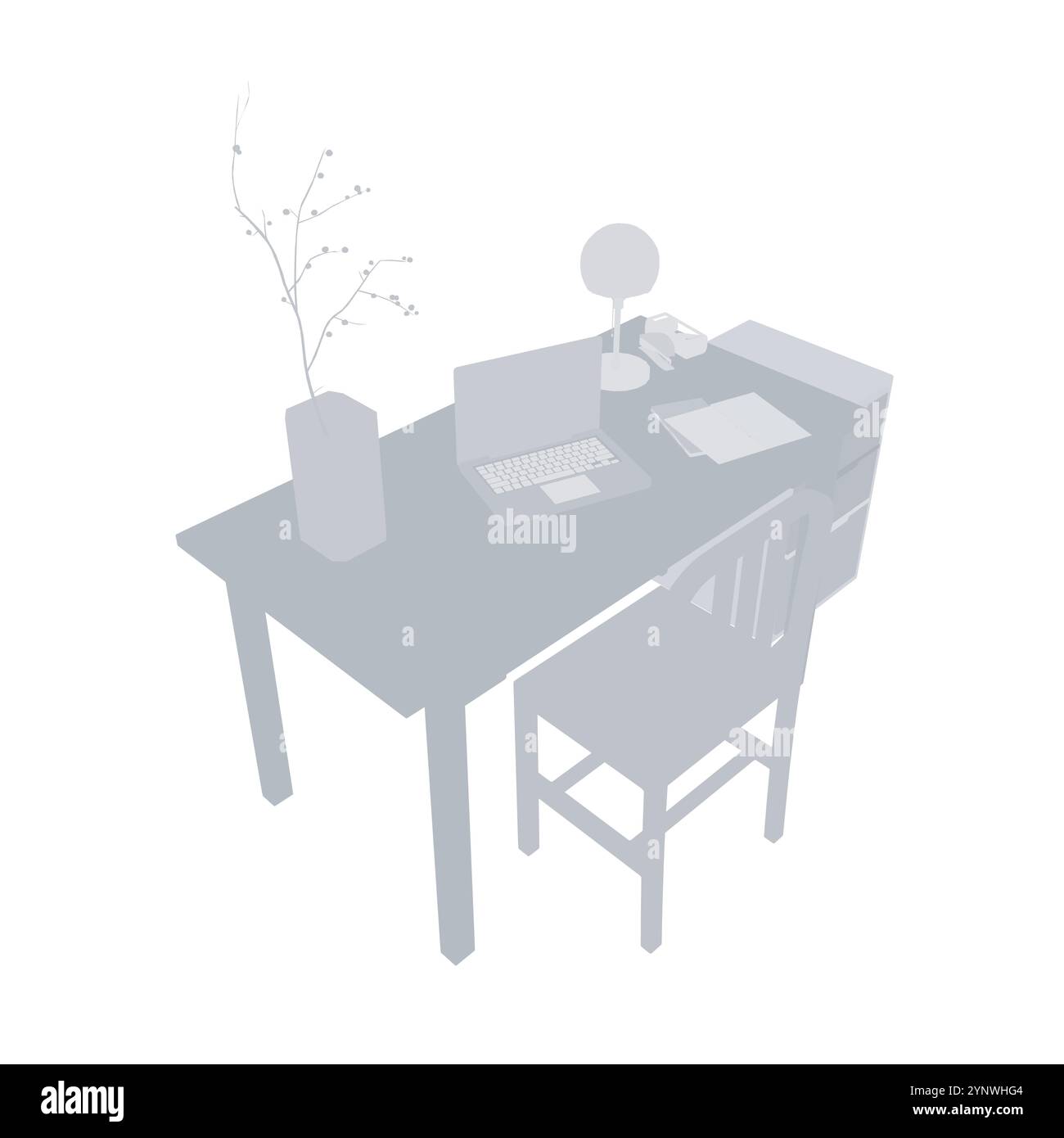 Silhouette de lieu de travail vide, chaise de bureau ordinateur espace de travail Bureau pas de personnes. Illustration vectorielle. Vue isométrique Illustration de Vecteur Silhouette de lieu de travail vide, chaise de bureau ordinateur espace de travail Bureau pas de personnes. Illustration vectorielle. Vue isométrique Illustration de Vecteur