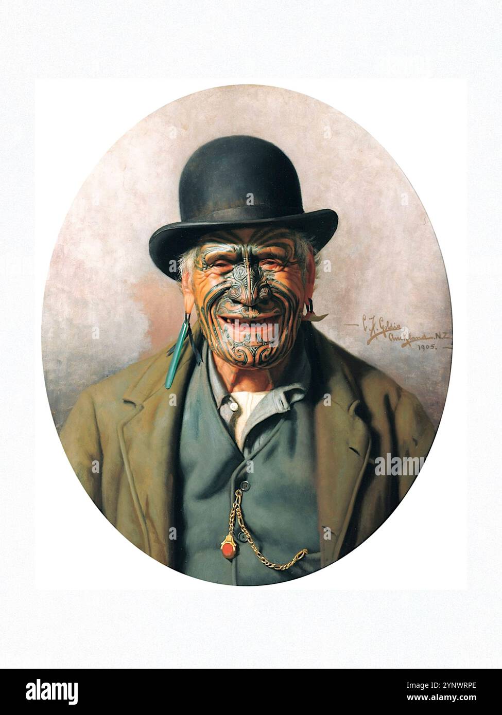 Charles Goldie - Portrait de te Aho-o-te-Rangi - c1905 Banque D'Images