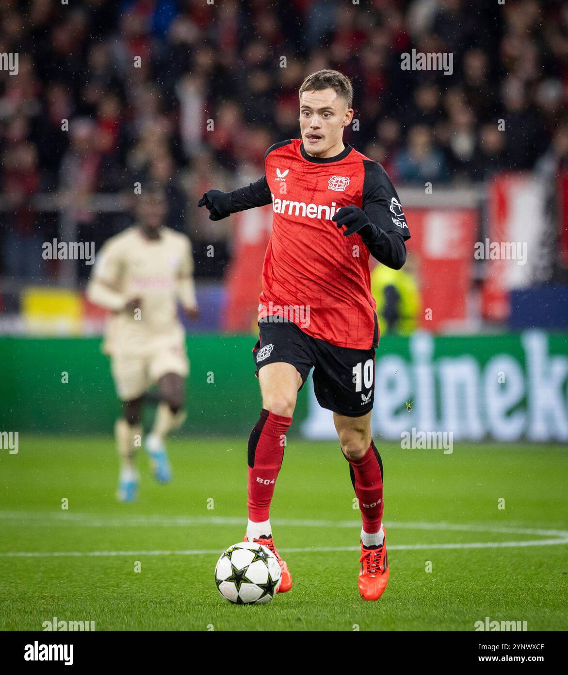 Leverkusen, Allemagne. 26 novembre 2024. . Florian Wirtz (LEV) Bayer Leverkusen - FC Salzburg 26.11.2024 Copyright (nur für journalistische Zwecke) par : Banque D'Images Leverkusen, Allemagne. 26 novembre 2024. . Florian Wirtz (LEV) Bayer Leverkusen - FC Salzburg 26.11.2024 Copyright (nur für journalistische Zwecke) par : Banque D'Images
