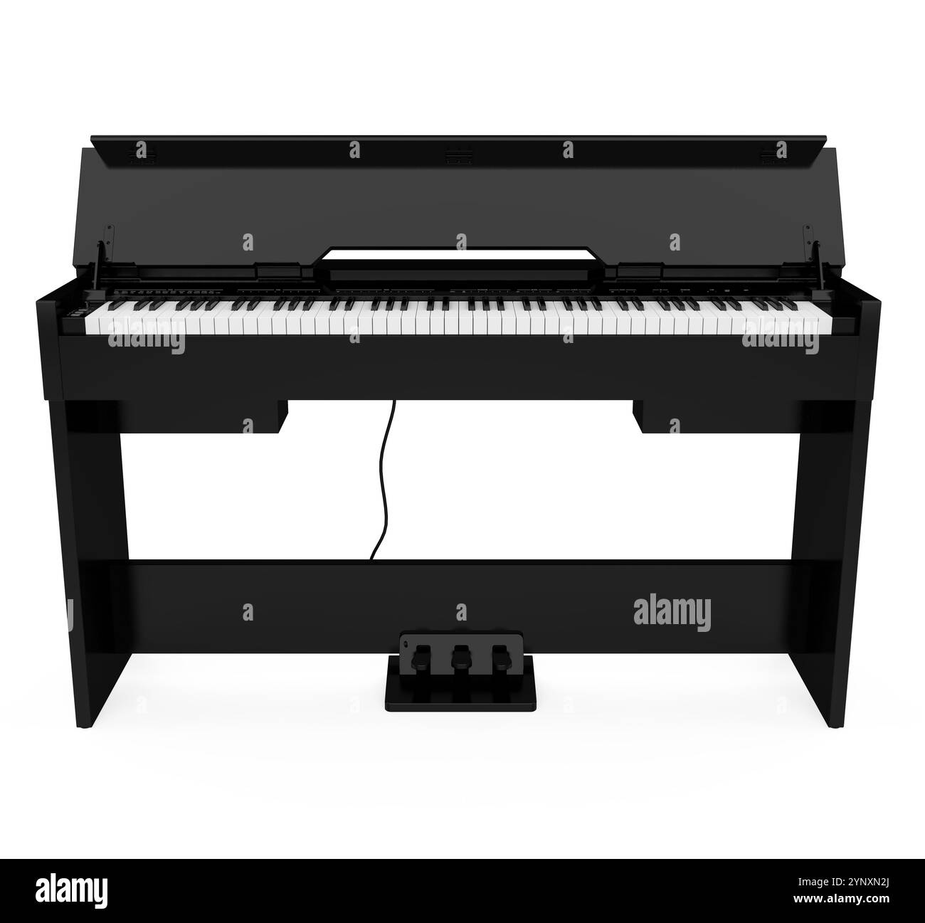 Clavier de piano isolé Banque D'Images