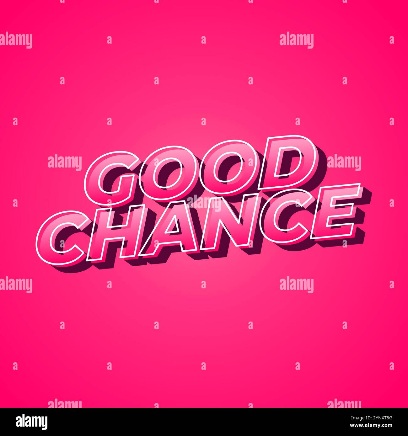 Conception d'effet de texte Good chance pour les publicités de médias sociaux Illustration de Vecteur