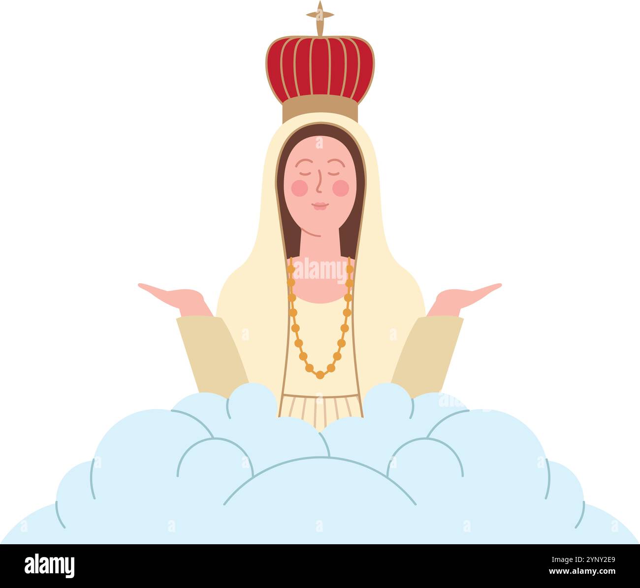 vierge de fatima caractère Illustration de Vecteur