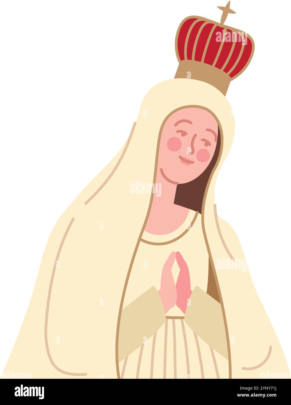 statue de la vierge de fatima Illustration de Vecteur