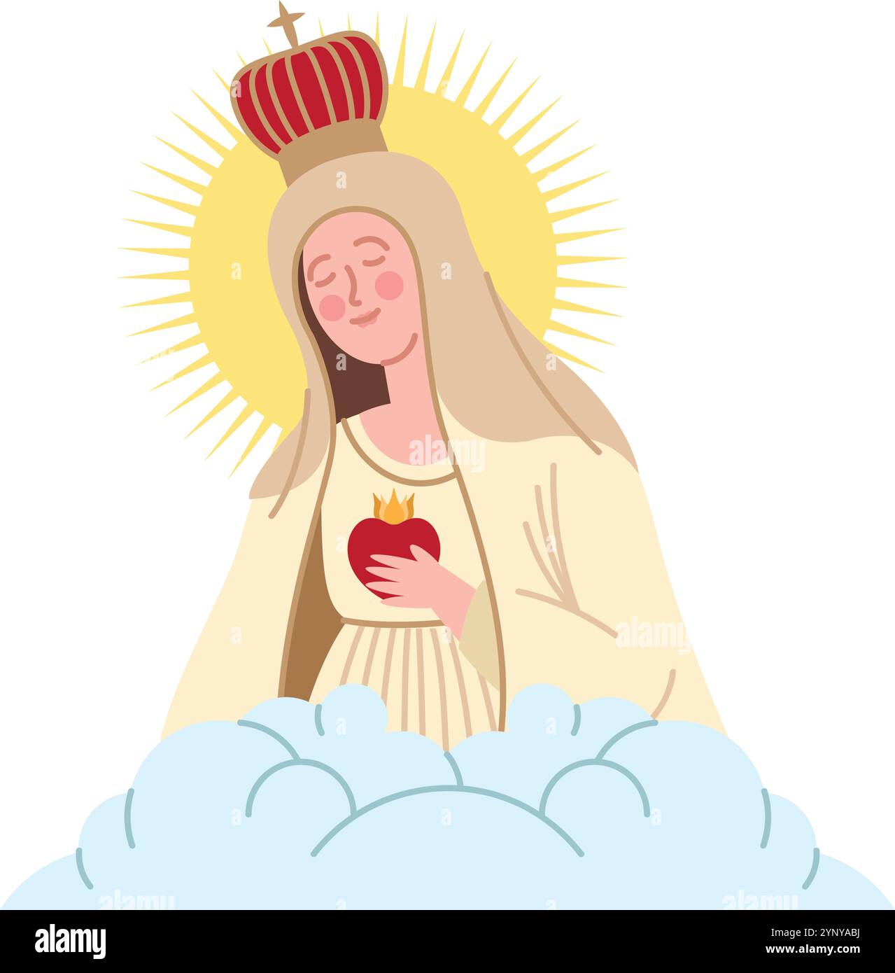 sainte vierge de fatima Illustration de Vecteur