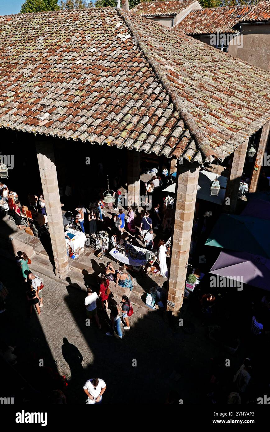 Halles de cordes -sur-ciel, Tarn, Occitanie, France, Europe Banque D'Images