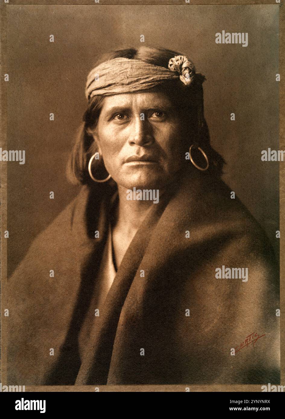 Chef Hopi par Edward Curtis en 1903 Banque D'Images
