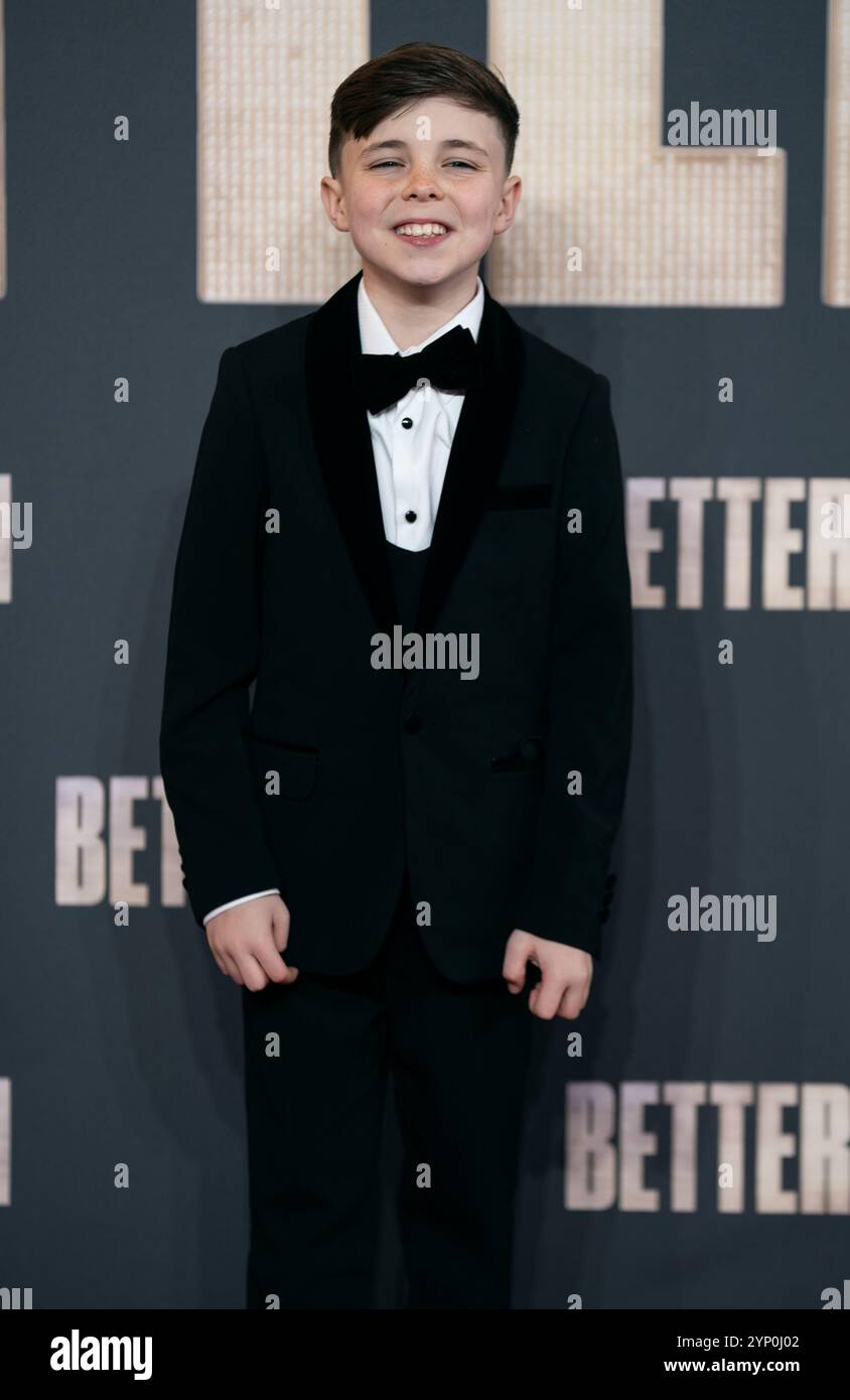 LONDRES, ANGLETERRE - NOVEMBRE 27 : carter J Murphy assiste à la première européenne "Better Man" à l'Odeon luxe Leicester Square le 27 novembre 2024 à Londres, Angleterre. (Photo de Lounis Tiar / Alamy Live News) Banque D'Images