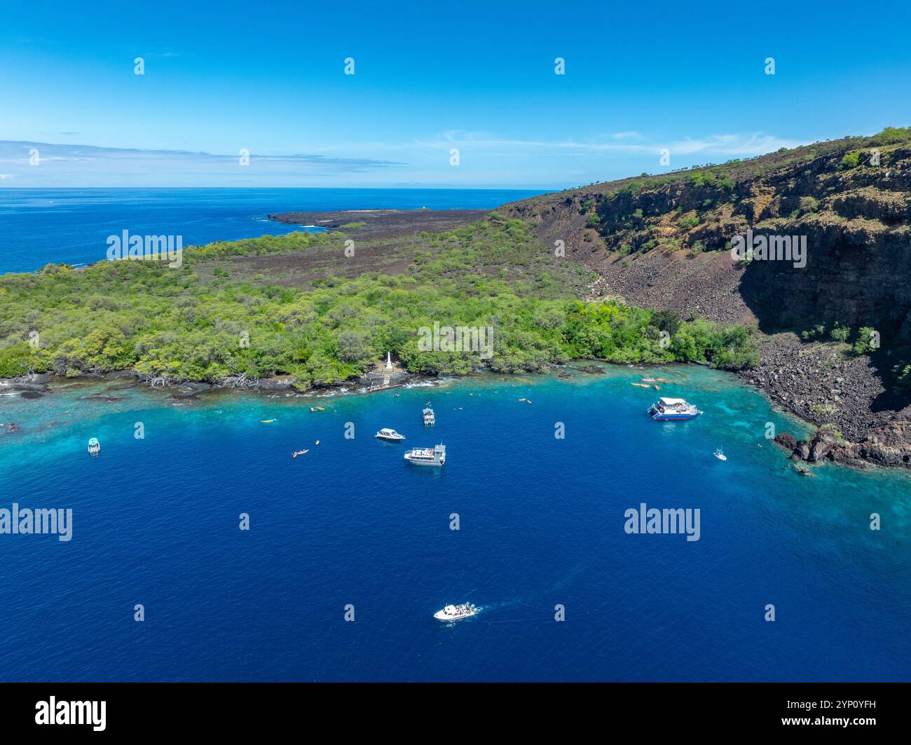 Kealakekua Bay, Captain Cook, île d'Hawaï, Hawaï Banque D'Images