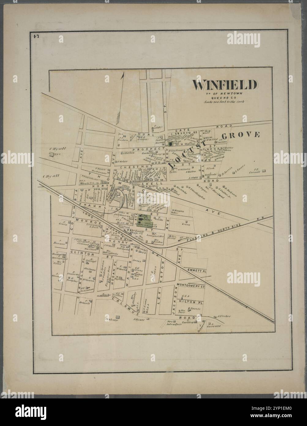 Winfield. TN. De Newtown, Queens Co. 1873 par Beers, F. W. (Frederick W.) Banque D'Images
