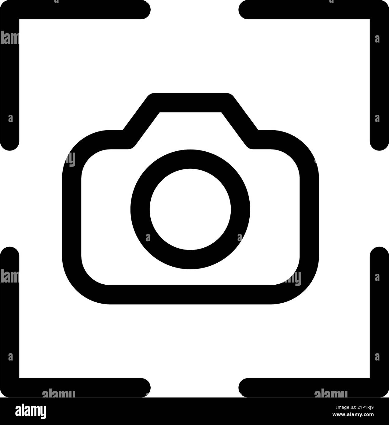 Mise au point de l'appareil photo - icône de photographie et de vidéographie propre et moderne. Illustration de Vecteur